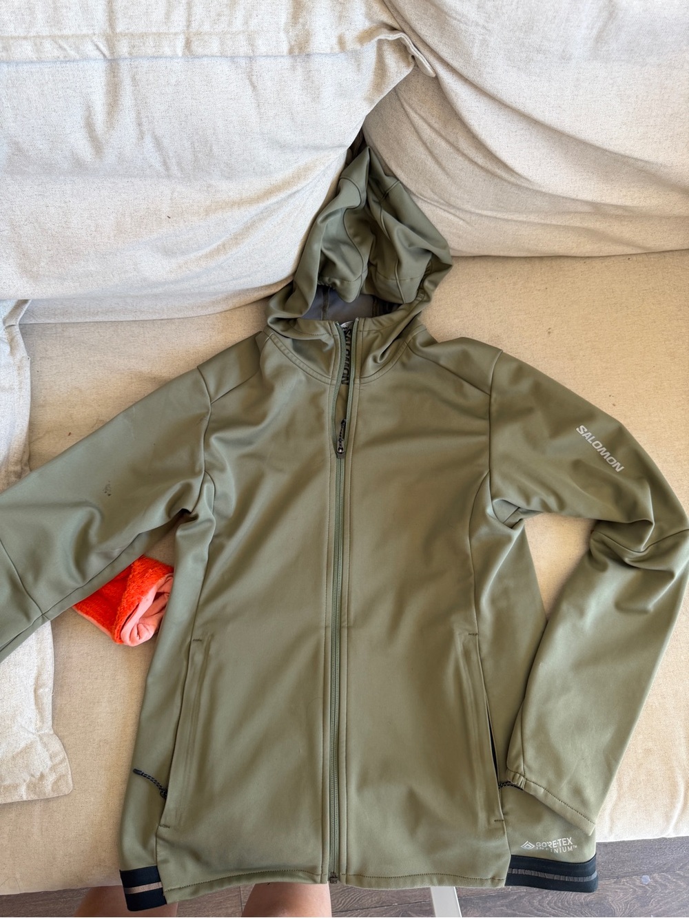 Salomon Olive Hooded Softshell Jacket